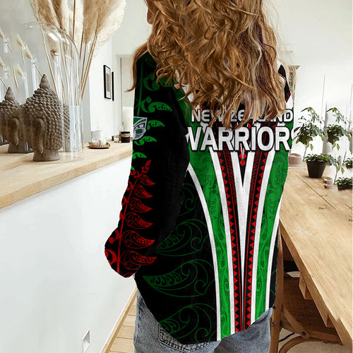 New Zealand Rugby Silver Fern Women Casual Shirt The Maori Warriors LT9