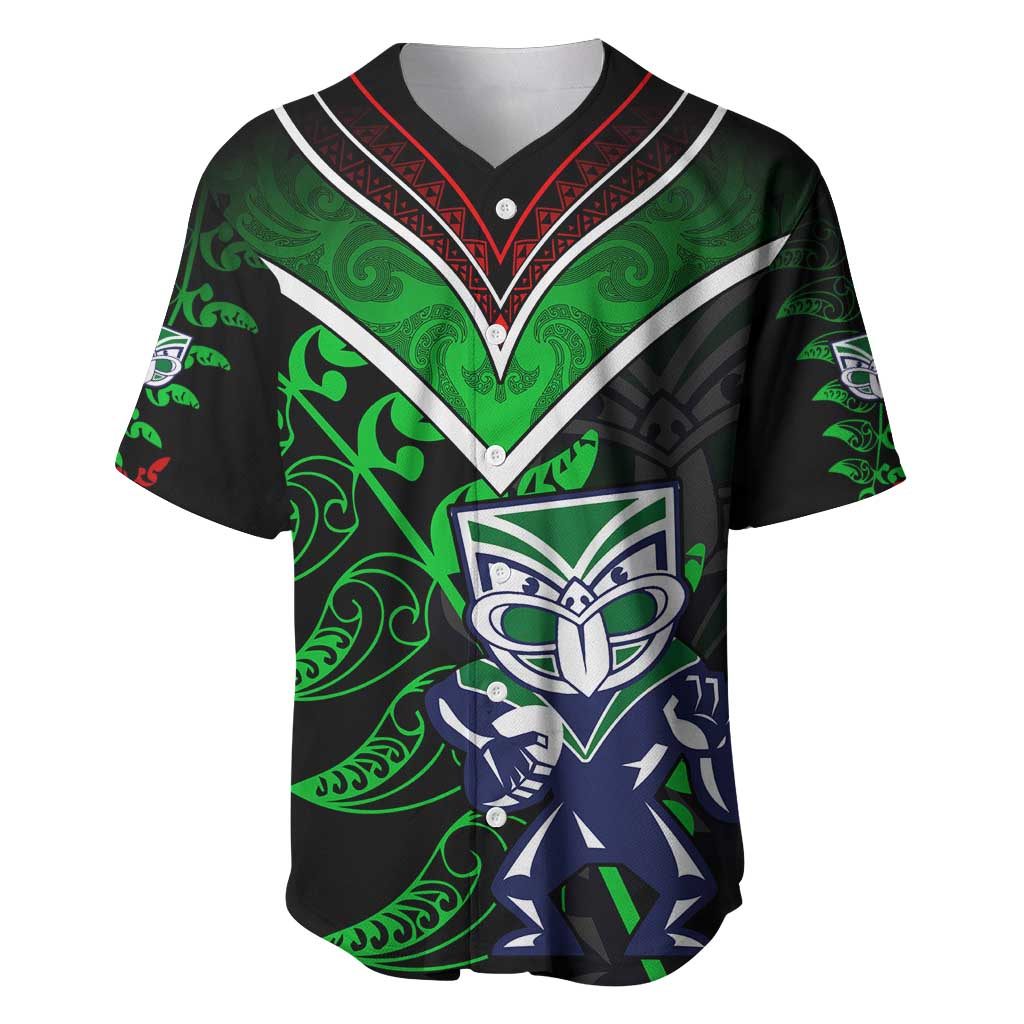Personalised New Zealand Rugby Silver Fern Baseball Jersey The Maori Warriors LT9