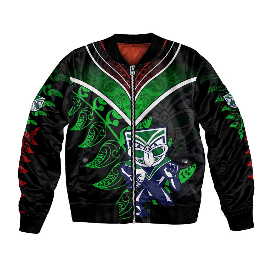 Personalised New Zealand Rugby Silver Fern Bomber Jacket The Maori Warriors LT9