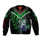 Personalised New Zealand Rugby Silver Fern Bomber Jacket The Maori Warriors LT9