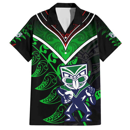 Personalised New Zealand Rugby Silver Fern Hawaiian Shirt The Maori Warriors LT9