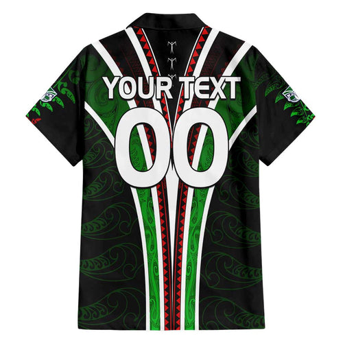 Personalised New Zealand Rugby Silver Fern Hawaiian Shirt The Maori Warriors LT9