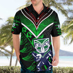 Personalised New Zealand Rugby Silver Fern Hawaiian Shirt The Maori Warriors LT9