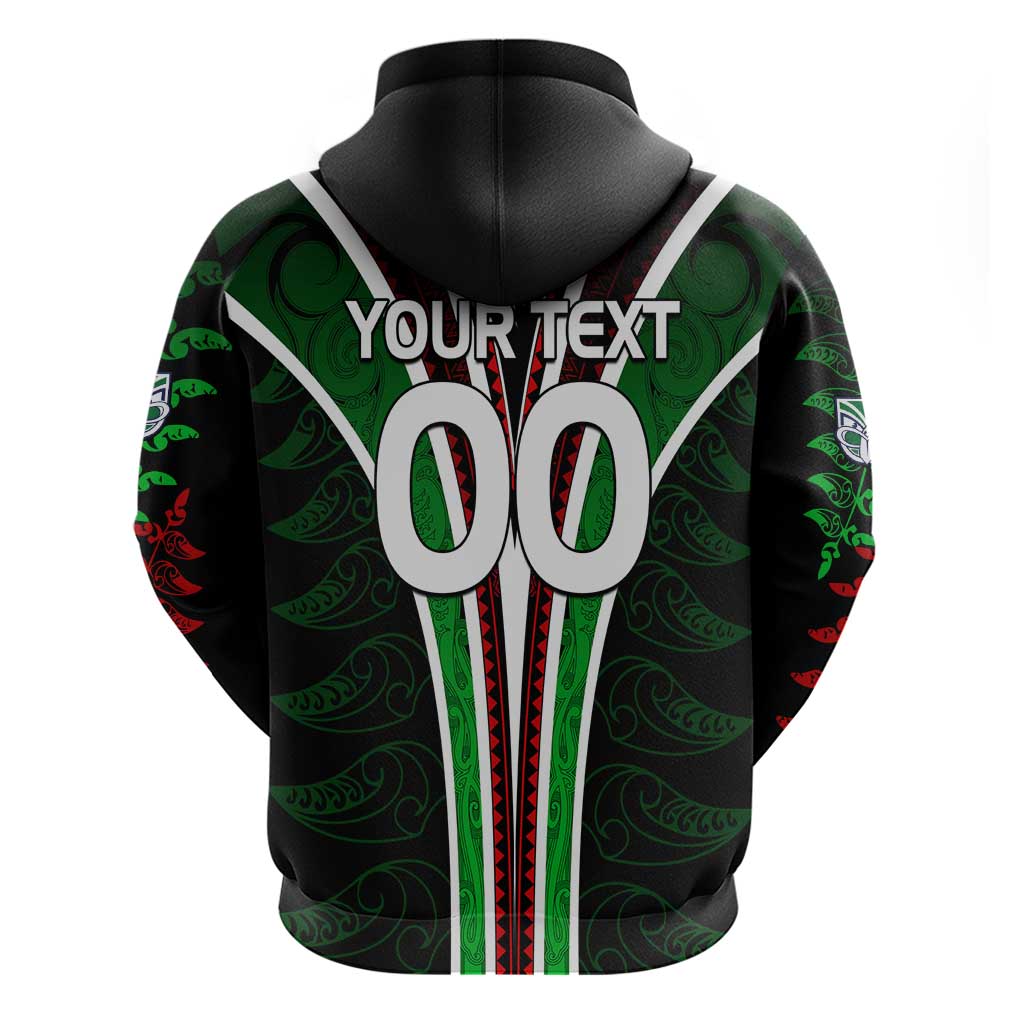 Personalised New Zealand Rugby Silver Fern Hoodie The Maori Warriors LT9
