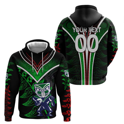 Personalised New Zealand Rugby Silver Fern Hoodie The Maori Warriors LT9