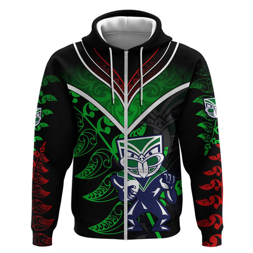 Personalised New Zealand Rugby Silver Fern Hoodie The Maori Warriors LT9