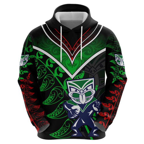 Personalised New Zealand Rugby Silver Fern Hoodie The Maori Warriors LT9