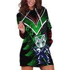 Personalised New Zealand Rugby Silver Fern Hoodie Dress The Maori Warriors LT9