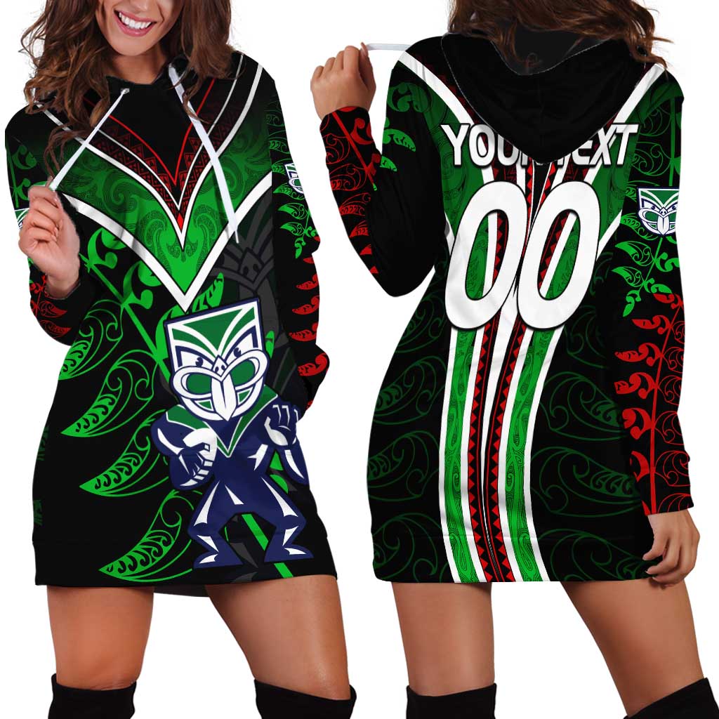 Personalised New Zealand Rugby Silver Fern Hoodie Dress The Maori Warriors LT9