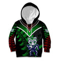 Personalised New Zealand Rugby Silver Fern Kid Hoodie The Maori Warriors LT9