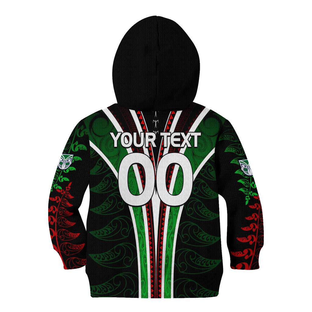 Personalised New Zealand Rugby Silver Fern Kid Hoodie The Maori Warriors LT9