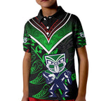 Personalised New Zealand Rugby Silver Fern Kid Polo Shirt The Maori Warriors LT9