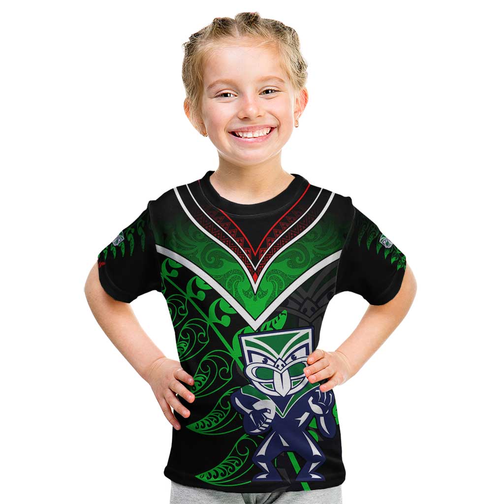 Personalised New Zealand Rugby Silver Fern Kid T Shirt The Maori Warriors LT9