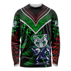 Personalised New Zealand Rugby Silver Fern Long Sleeve Shirt The Maori Warriors LT9