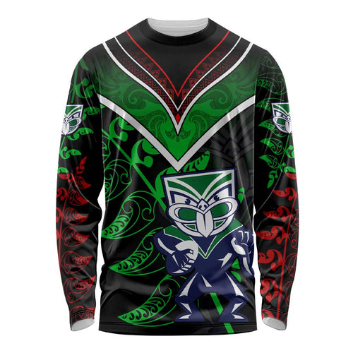 Personalised New Zealand Rugby Silver Fern Long Sleeve Shirt The Maori Warriors LT9