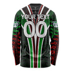 Personalised New Zealand Rugby Silver Fern Long Sleeve Shirt The Maori Warriors LT9