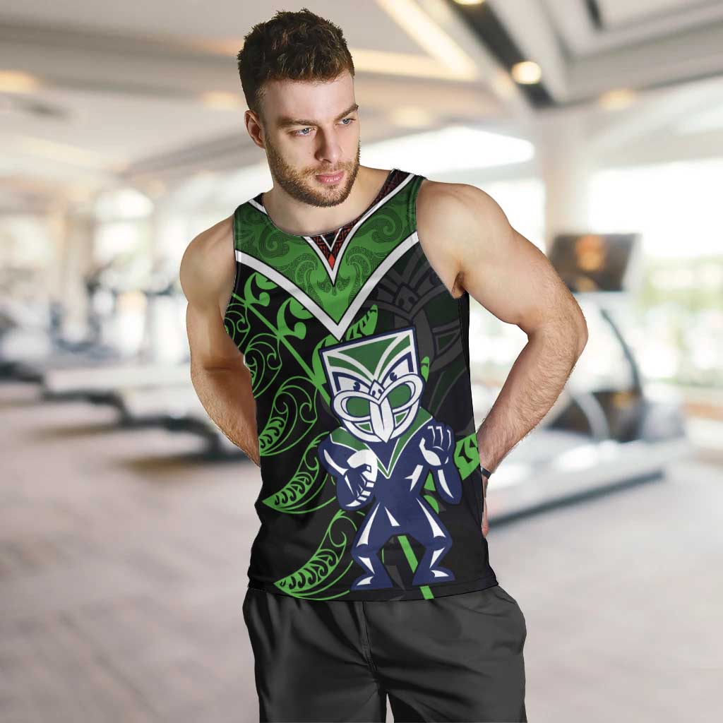 Personalised New Zealand Rugby Silver Fern Men Tank Top The Maori Warriors LT9