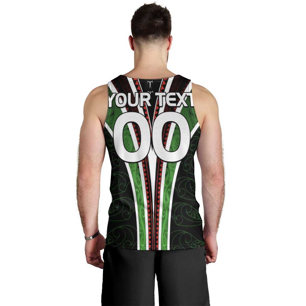 Personalised New Zealand Rugby Silver Fern Men Tank Top The Maori Warriors LT9