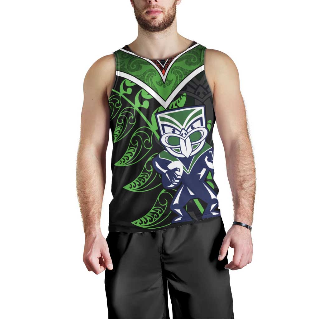 Personalised New Zealand Rugby Silver Fern Men Tank Top The Maori Warriors LT9