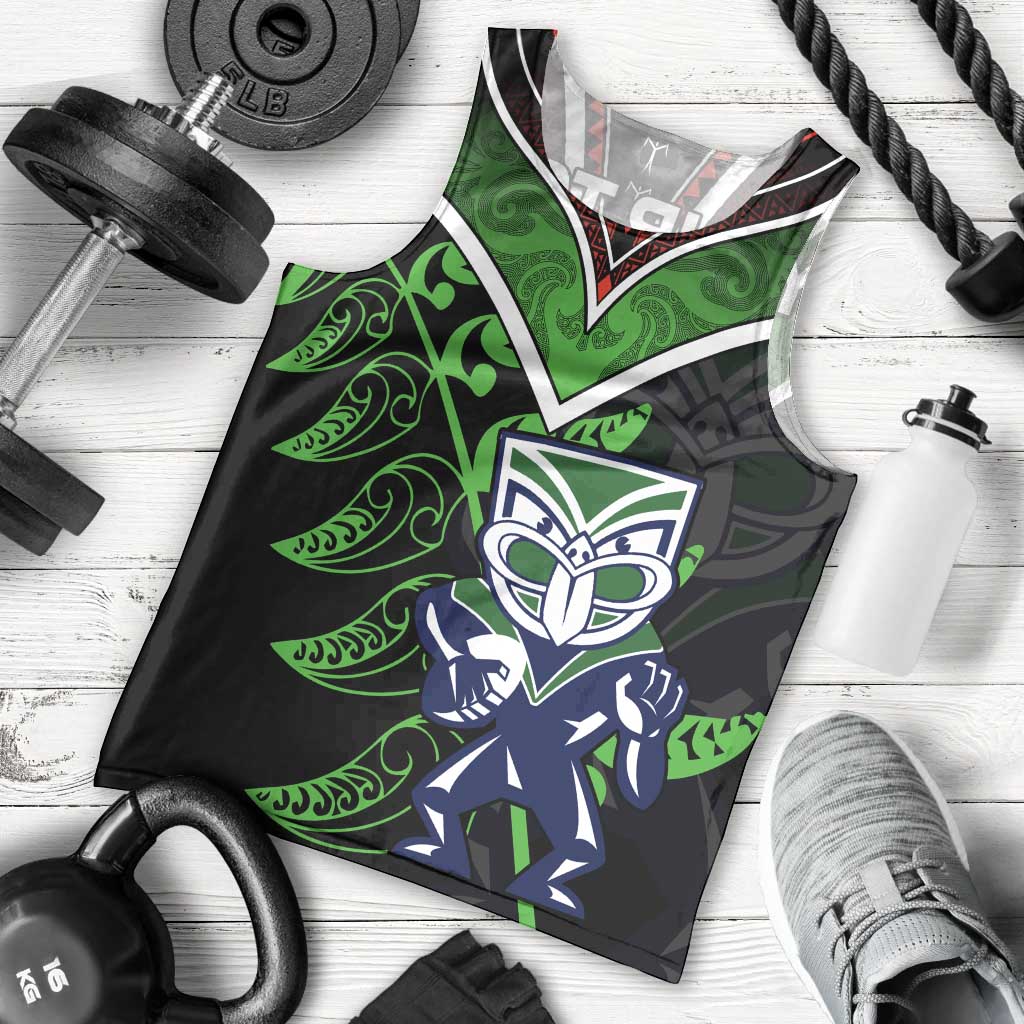 Personalised New Zealand Rugby Silver Fern Men Tank Top The Maori Warriors LT9