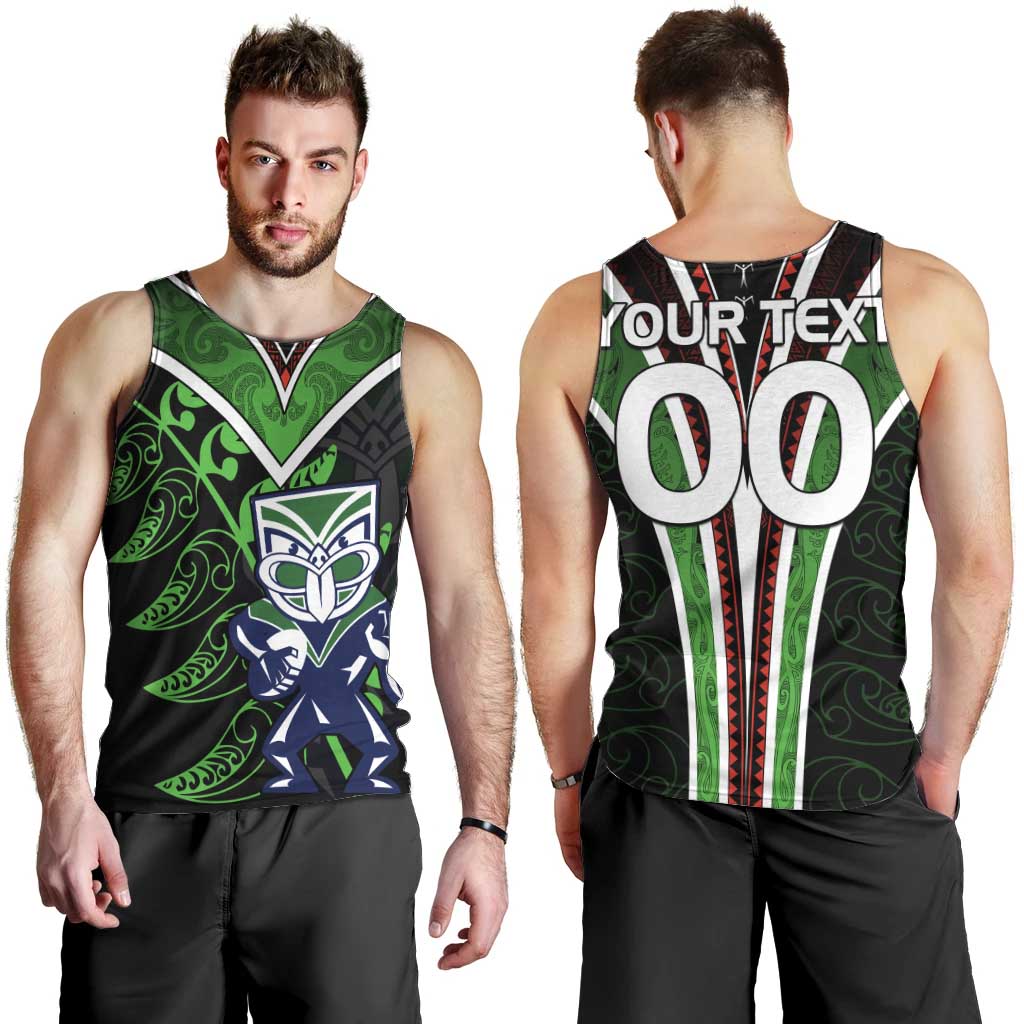 Personalised New Zealand Rugby Silver Fern Men Tank Top The Maori Warriors LT9