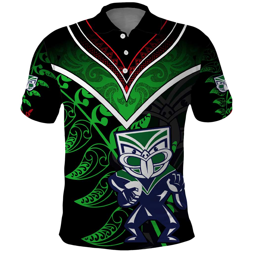 Personalised New Zealand Rugby Silver Fern Polo Shirt The Maori Warriors LT9
