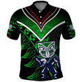 Personalised New Zealand Rugby Silver Fern Polo Shirt The Maori Warriors LT9