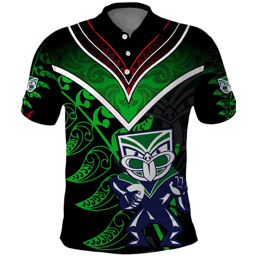 Personalised New Zealand Rugby Silver Fern Polo Shirt The Maori Warriors LT9