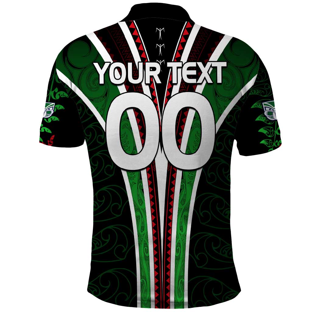 Personalised New Zealand Rugby Silver Fern Polo Shirt The Maori Warriors LT9