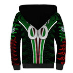 Personalised New Zealand Rugby Silver Fern Sherpa Hoodie The Maori Warriors LT9