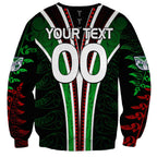Personalised New Zealand Rugby Silver Fern Sweatshirt The Maori Warriors LT9