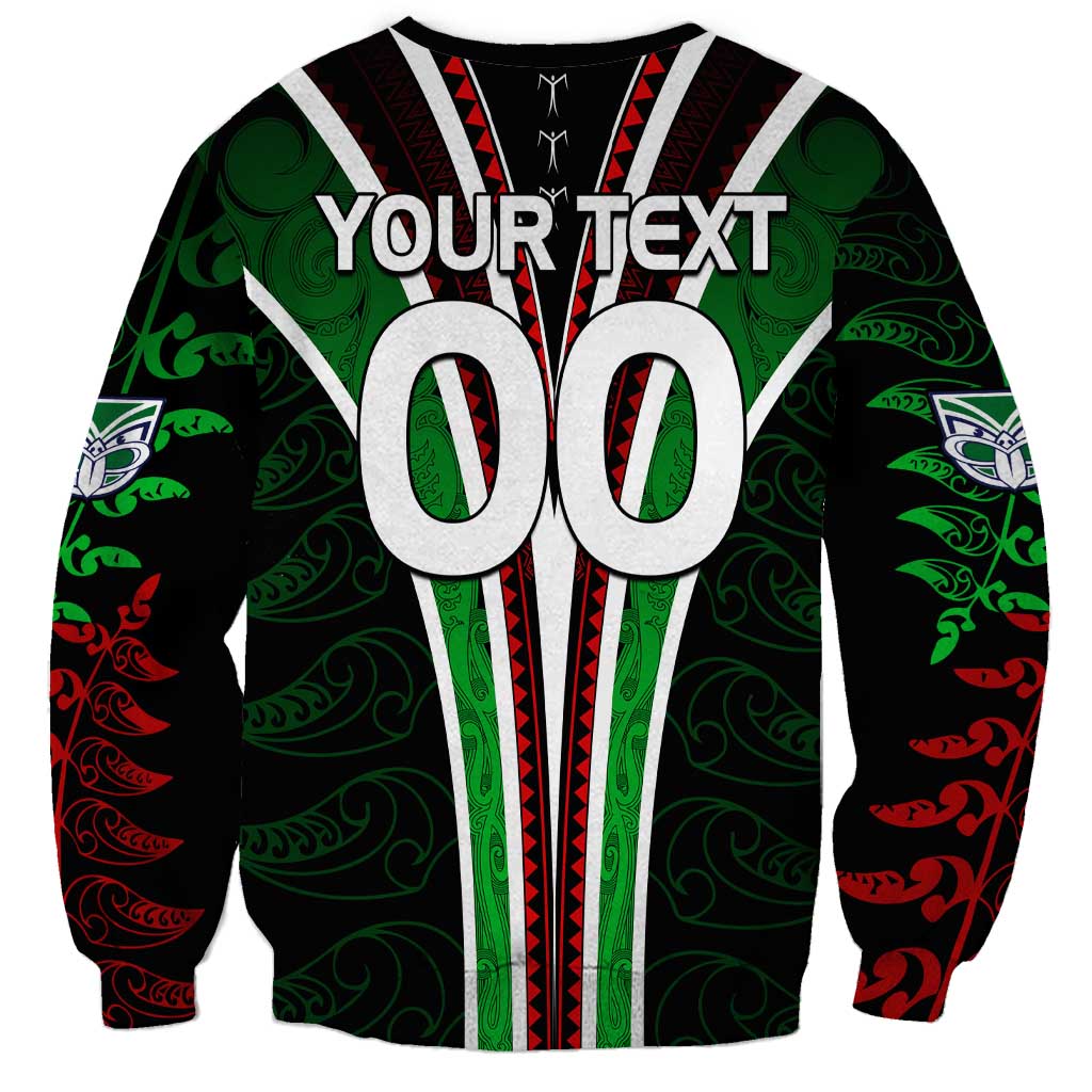 Personalised New Zealand Rugby Silver Fern Sweatshirt The Maori Warriors LT9