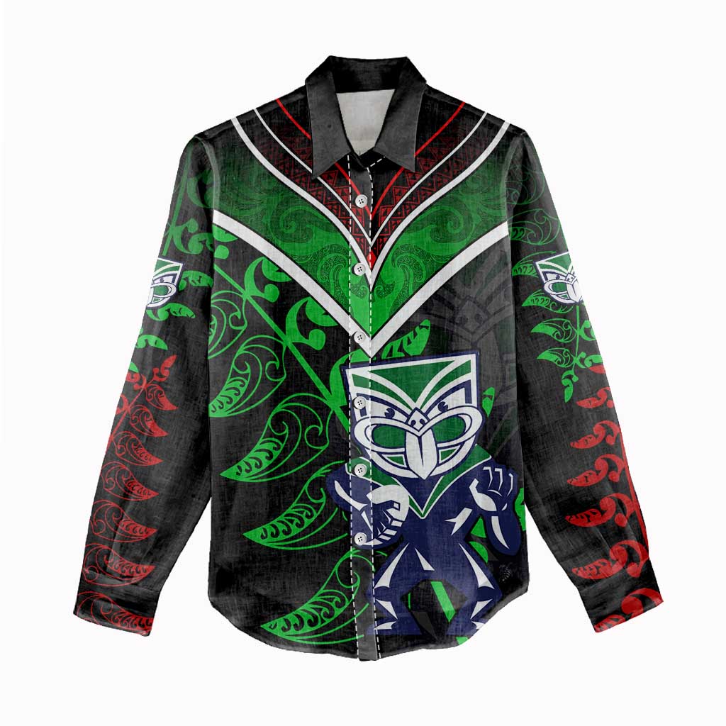 Personalised New Zealand Rugby Silver Fern Women Casual Shirt The Maori Warriors LT9