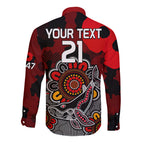 personalised-anzac-dolphins-rugby-long-sleeve-button-shirt-indigenous-circles-and-waves