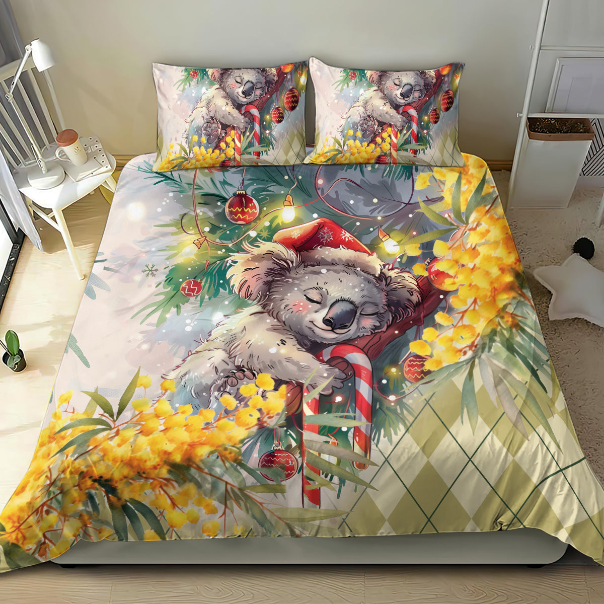 Have A Koala-ty Christmas in July Bedding Set
