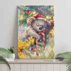 Have A Koala-ty Christmas in July Canvas Wall Art