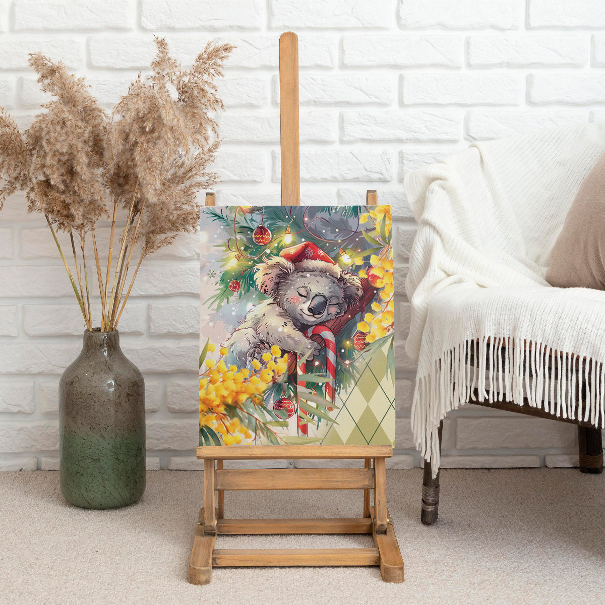 Have A Koala-ty Christmas in July Canvas Wall Art