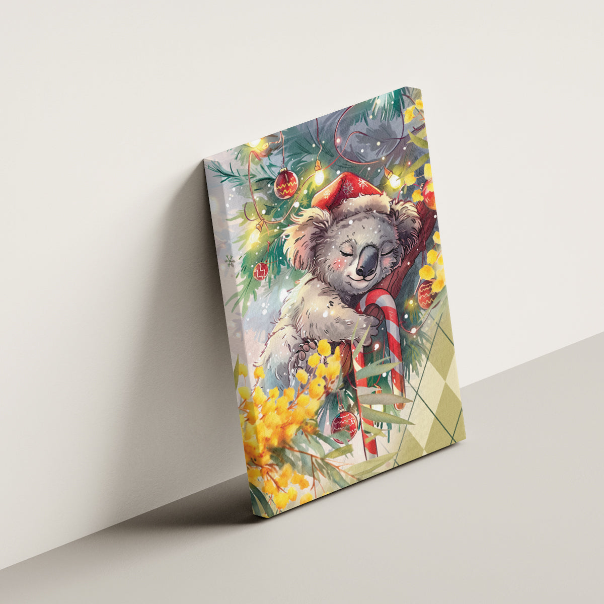 Have A Koala-ty Christmas in July Canvas Wall Art
