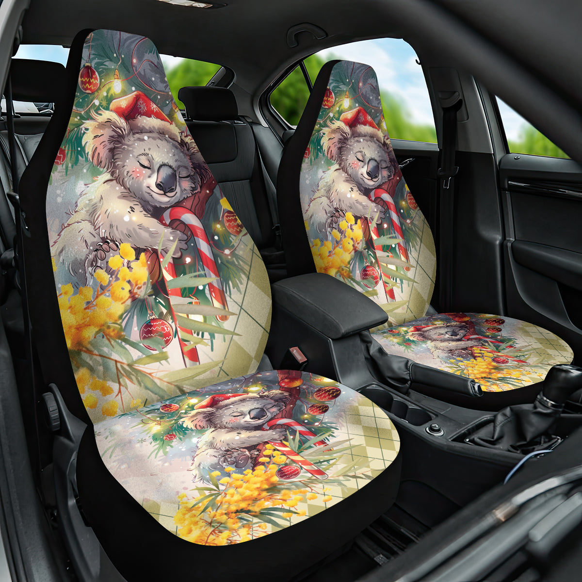 Have A Koala-ty Christmas in July Car Seat Cover