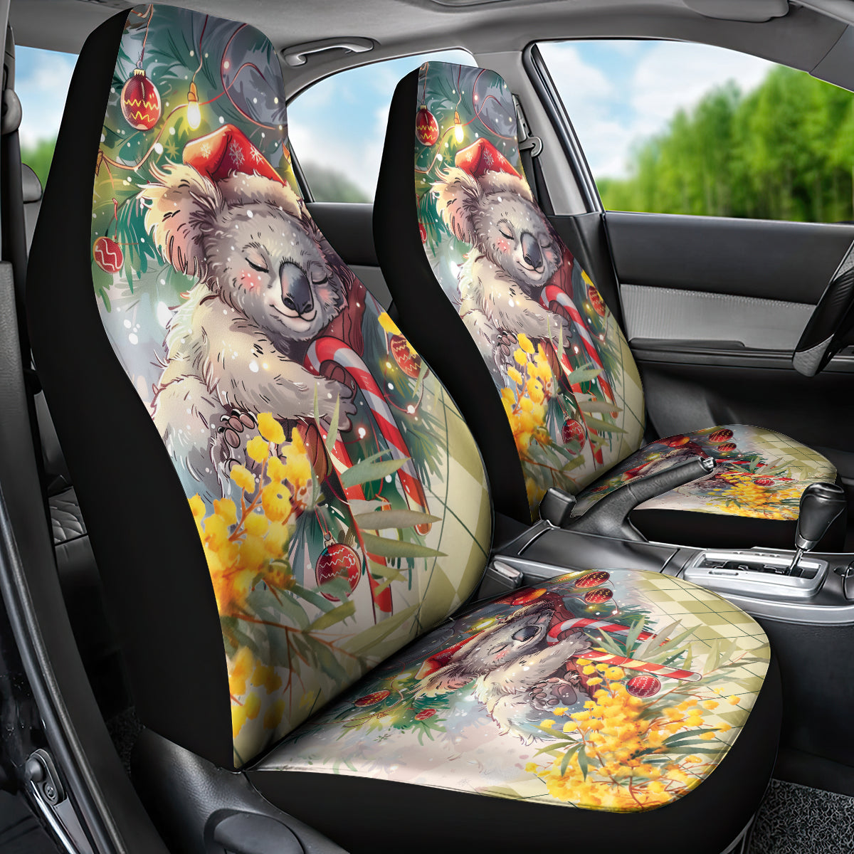 Have A Koala-ty Christmas in July Car Seat Cover