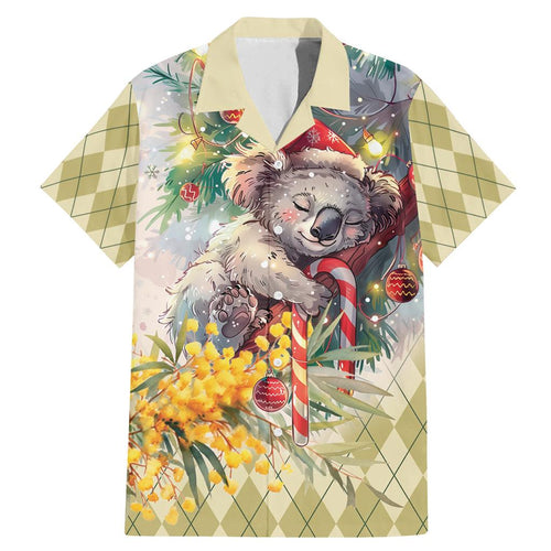 Have A Koala-ty Christmas in July Family Matching Mermaid Dress and Hawaiian Shirt