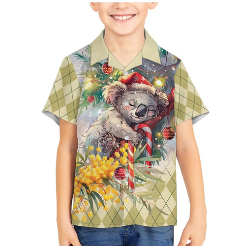 Have A Koala-ty Christmas in July Family Matching Mermaid Dress and Hawaiian Shirt