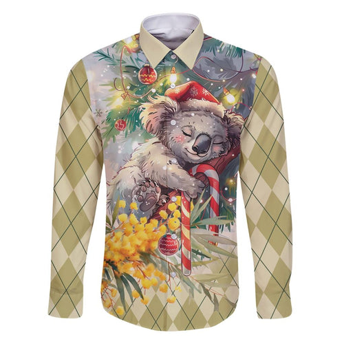 Have A Koala-ty Christmas in July Family Matching Short Sleeve Bodycon Dress and Hawaiian Shirt