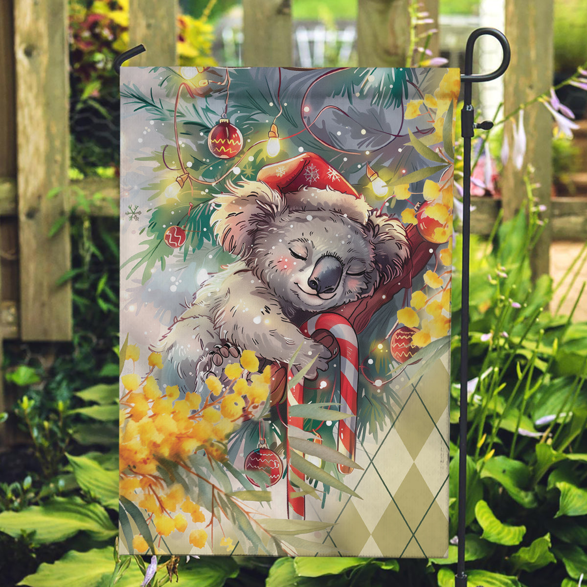 Have A Koala-ty Christmas in July Garden Flag