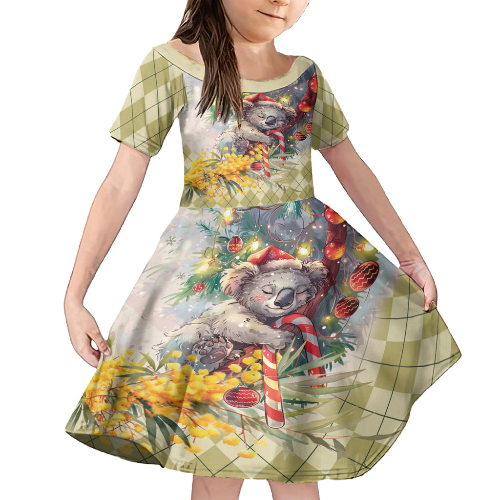 Have A Koala-ty Christmas in July Kid Short Sleeve Dress