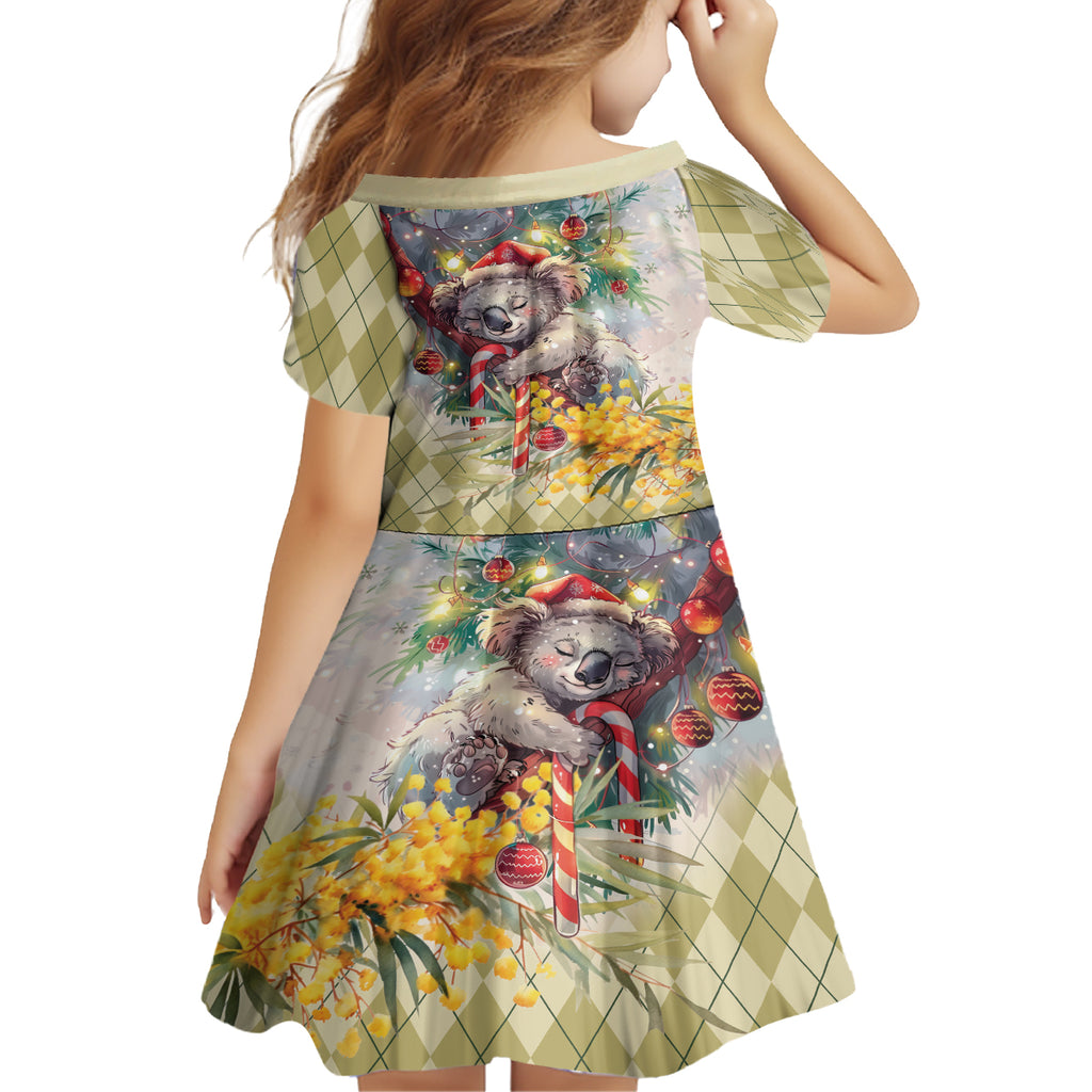 Have A Koala-ty Christmas in July Kid Short Sleeve Dress