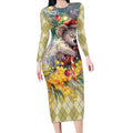 Have A Koala-ty Christmas in July Long Sleeve Bodycon Dress