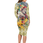 Have A Koala-ty Christmas in July Long Sleeve Bodycon Dress