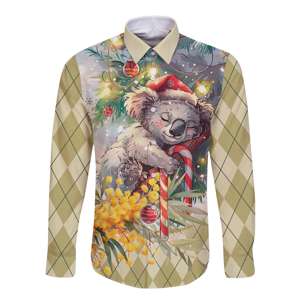 Have A Koala-ty Christmas in July Long Sleeve Button Shirt