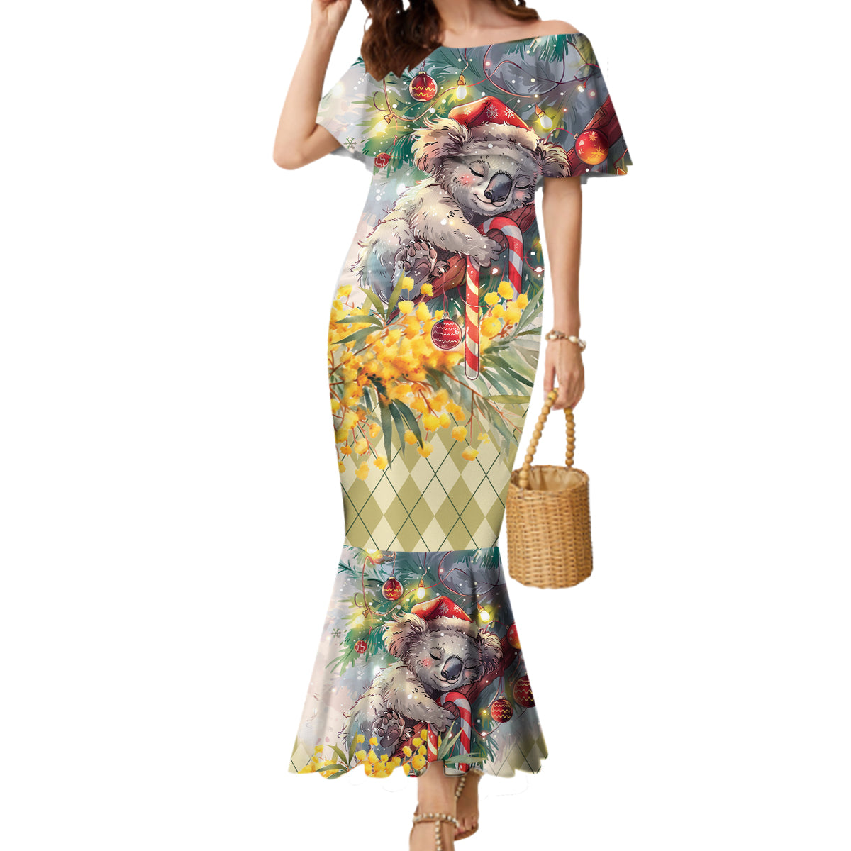 Have A Koala-ty Christmas in July Mermaid Dress
